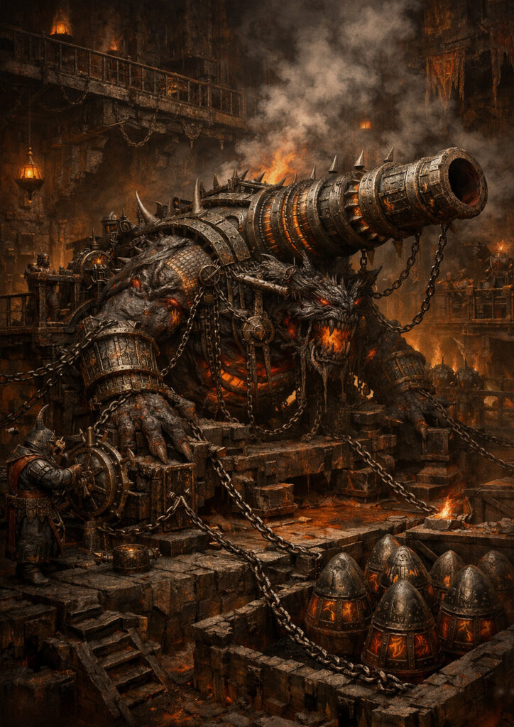 Chaos dwarfs army warhammer inspired dark artwork