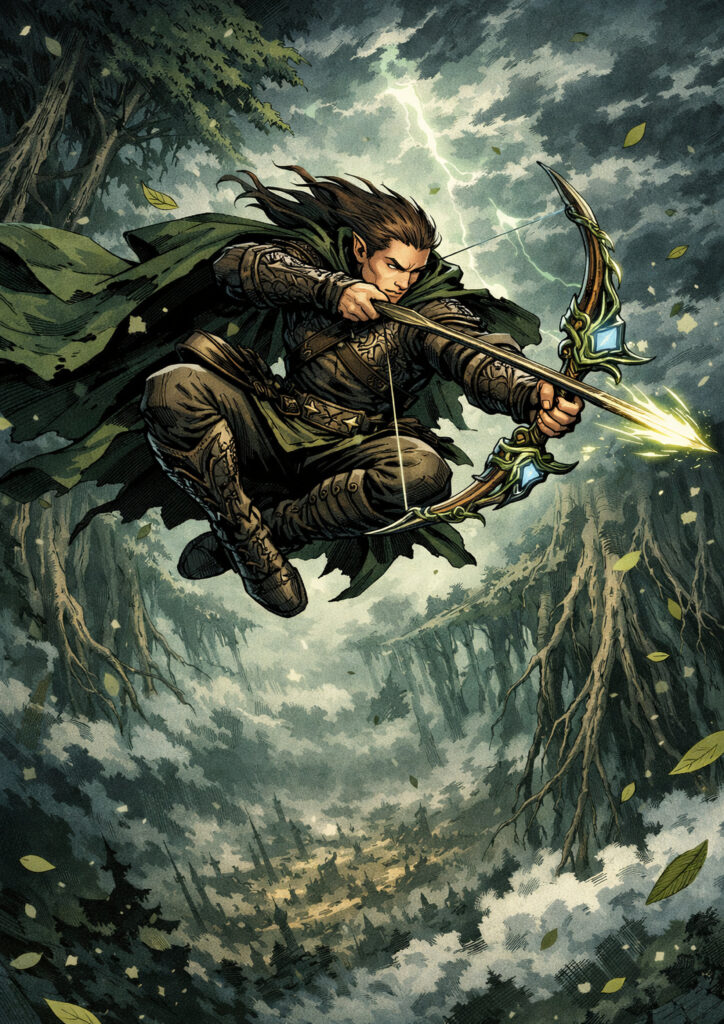 Warhammer inspired wood elves fantasy artwork