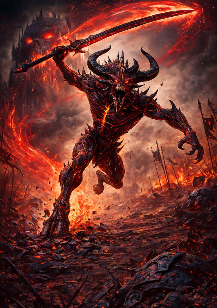 Daemons of chaos faction inspired by warhammer dark fantasy