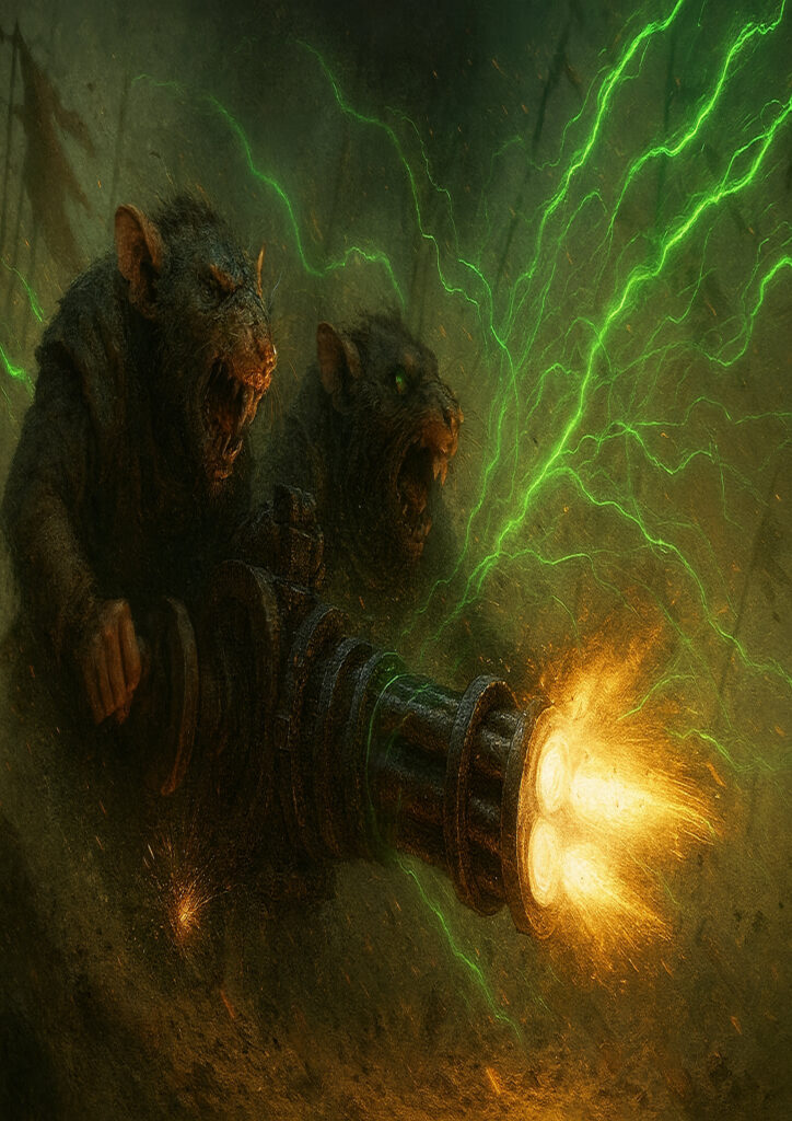 Warhammer inspired skaven warriors dark fantasy artwork