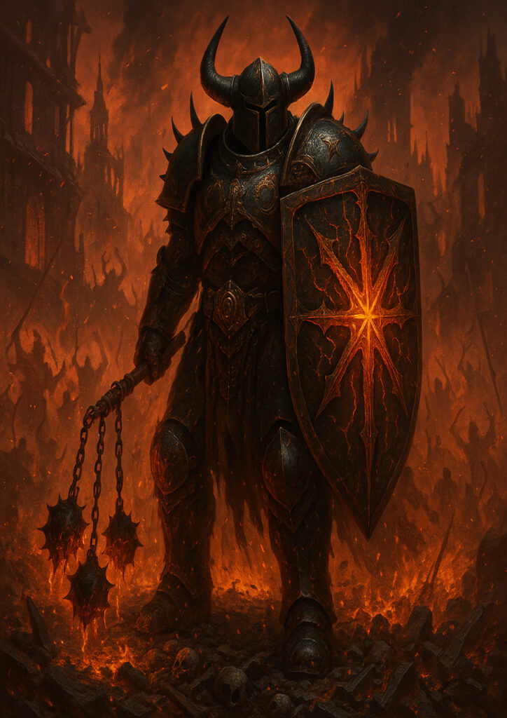 High detail warhammer inspired chaos warriors characters