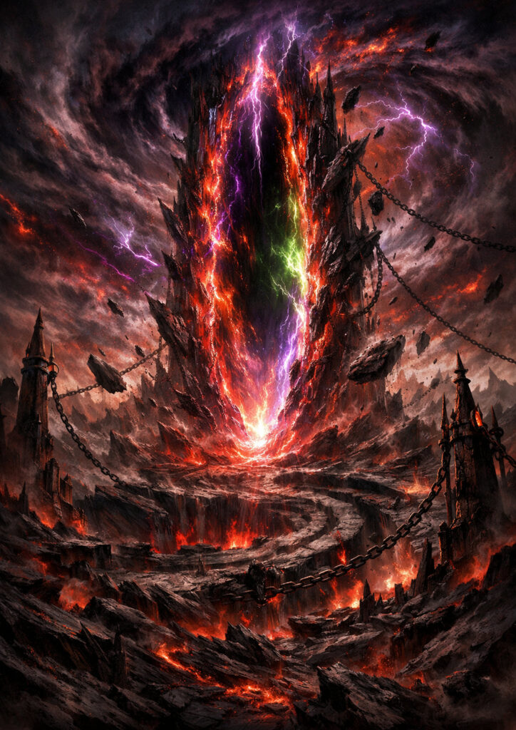 fantasy landscape illustration with atmospheric depth