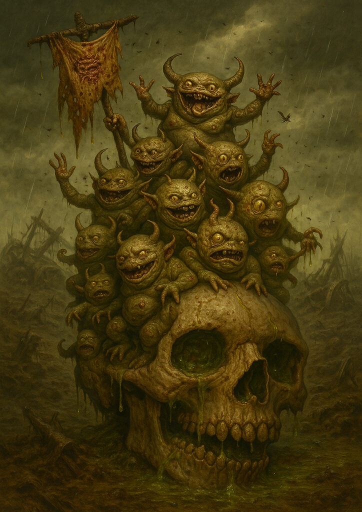 Warhammer inspired daemons of chaos digital fantasy art