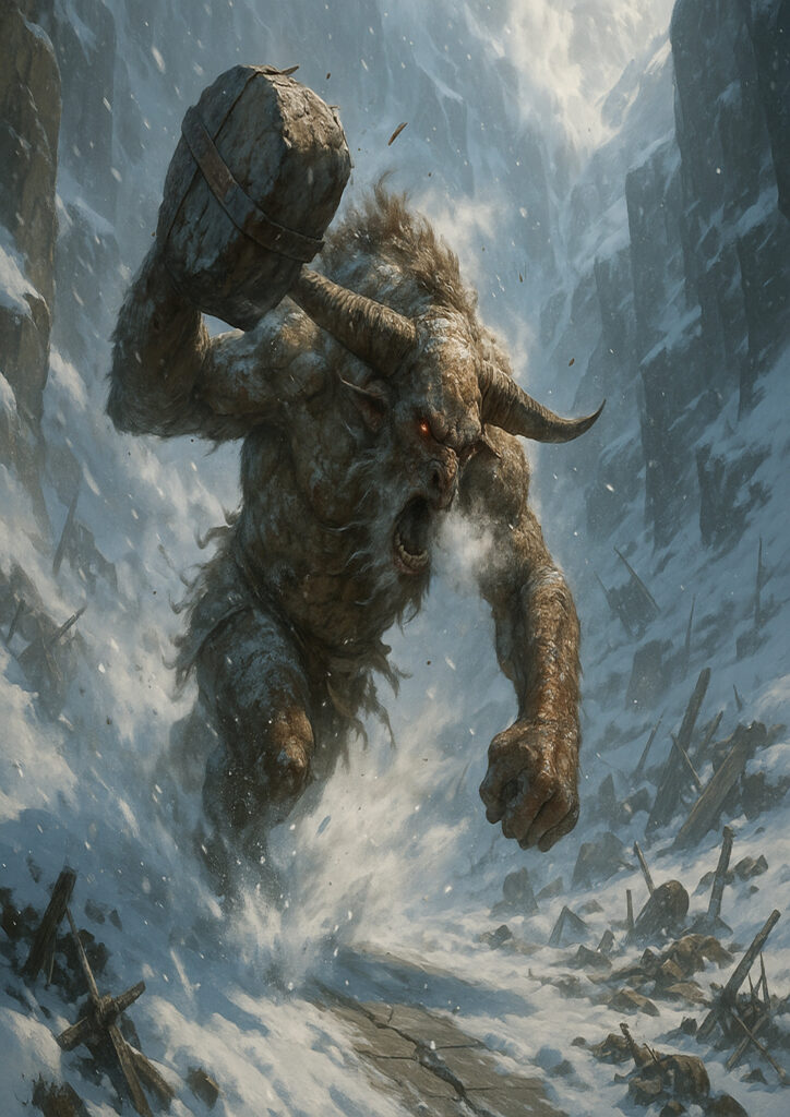 Warhammer inspired beastmen warriors dark fantasy style