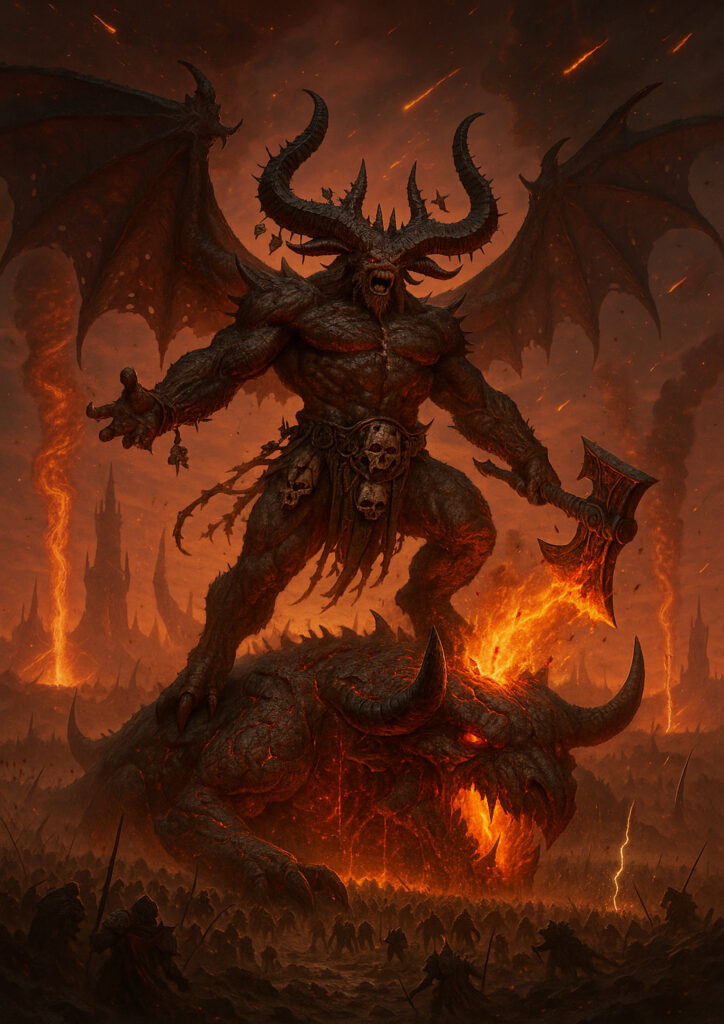 Warhammer inspired daemons of chaos digital fantasy art