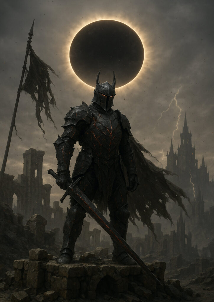 Ultra realistic medieval knight portrait, photorealistic armor and helmet details, epic fantasy knight wall decor