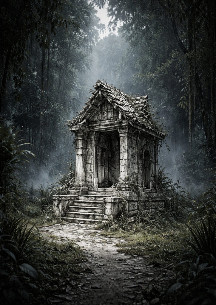 ruins landscape sketch inspired by abandoned places