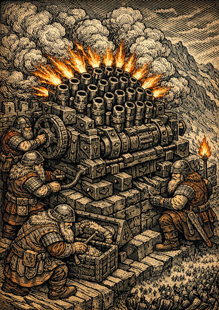 Warhammer inspired dwarfs digital fantasy art