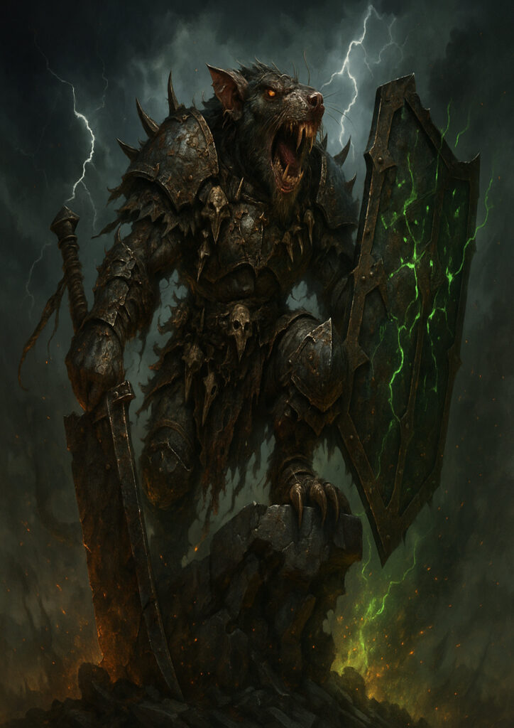 Skaven army inspired by warhammer aesthetic