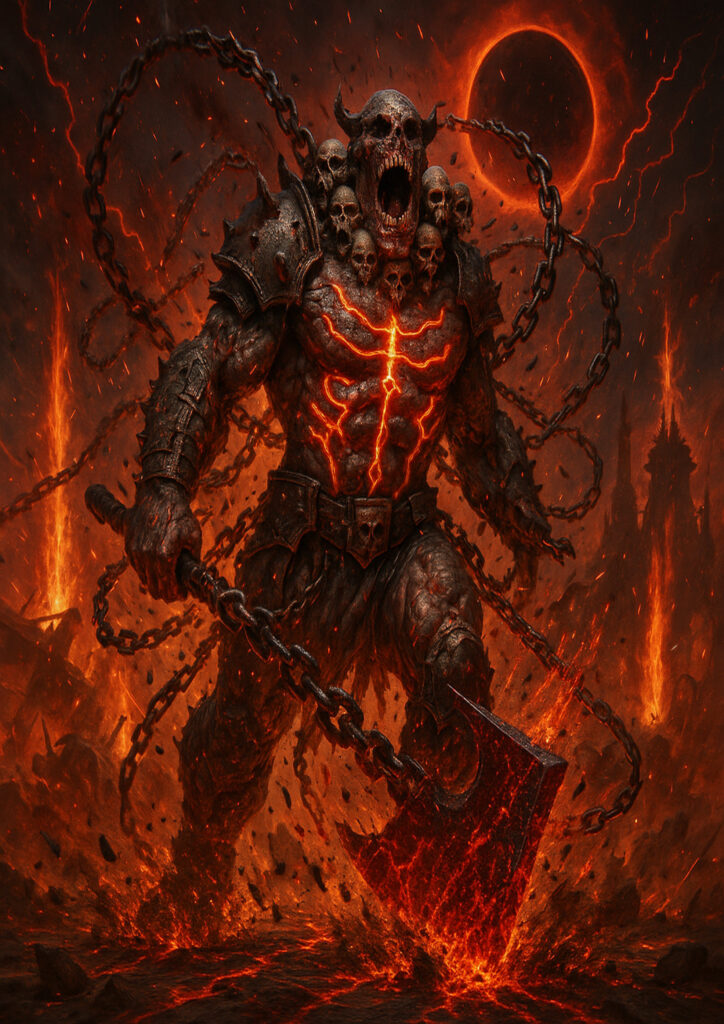 Warhammer inspired daemons of chaos digital fantasy art