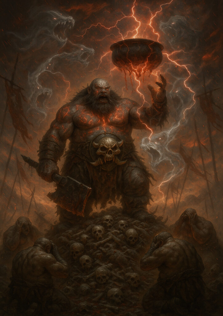 Savage ogres army warhammer inspired artwork