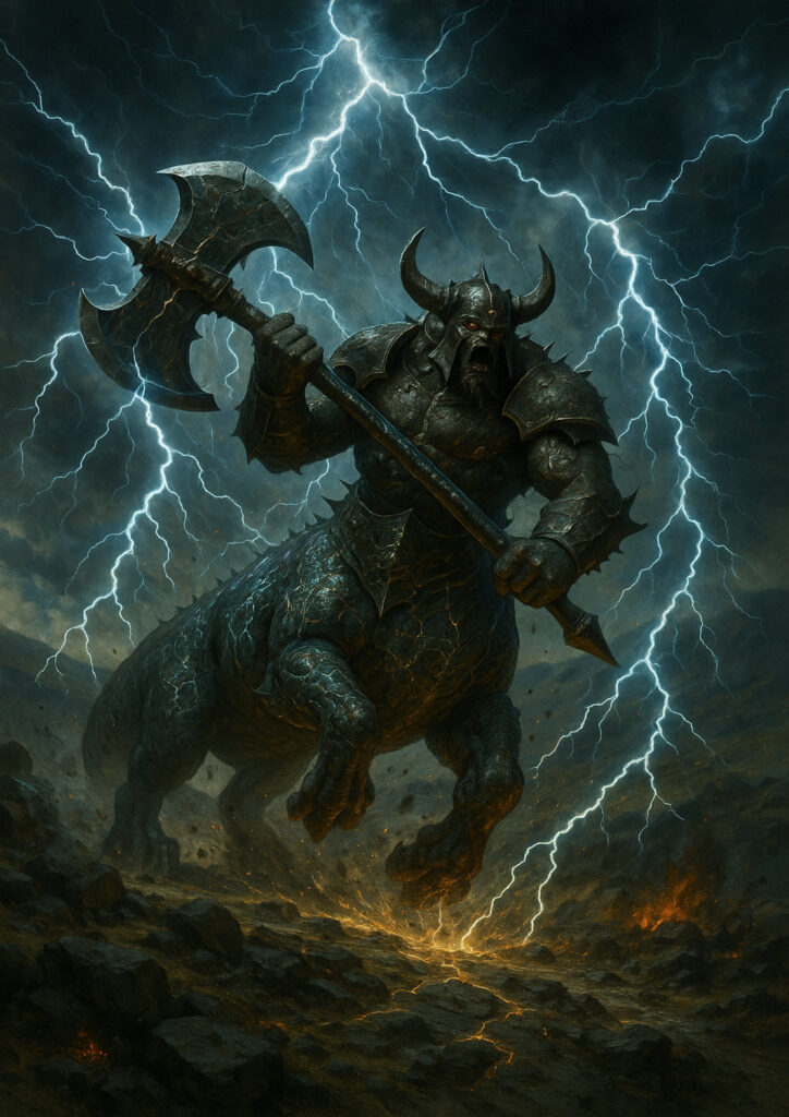 Brutal chaos warriors army dark fantasy artwork