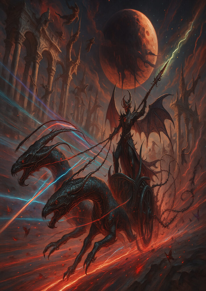 Warhammer inspired daemons of chaos digital fantasy art