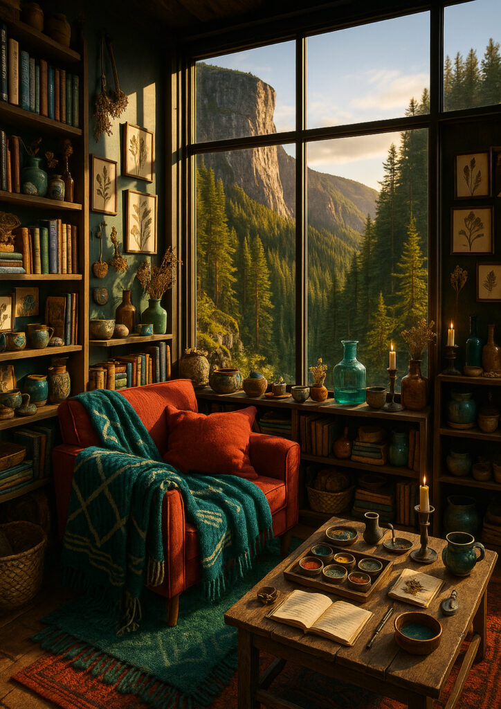 cozy interior design with cultural details