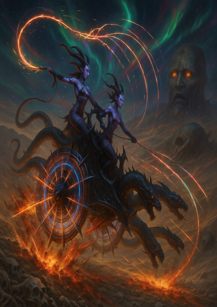 High detail warhammer inspired daemons of chaos characters