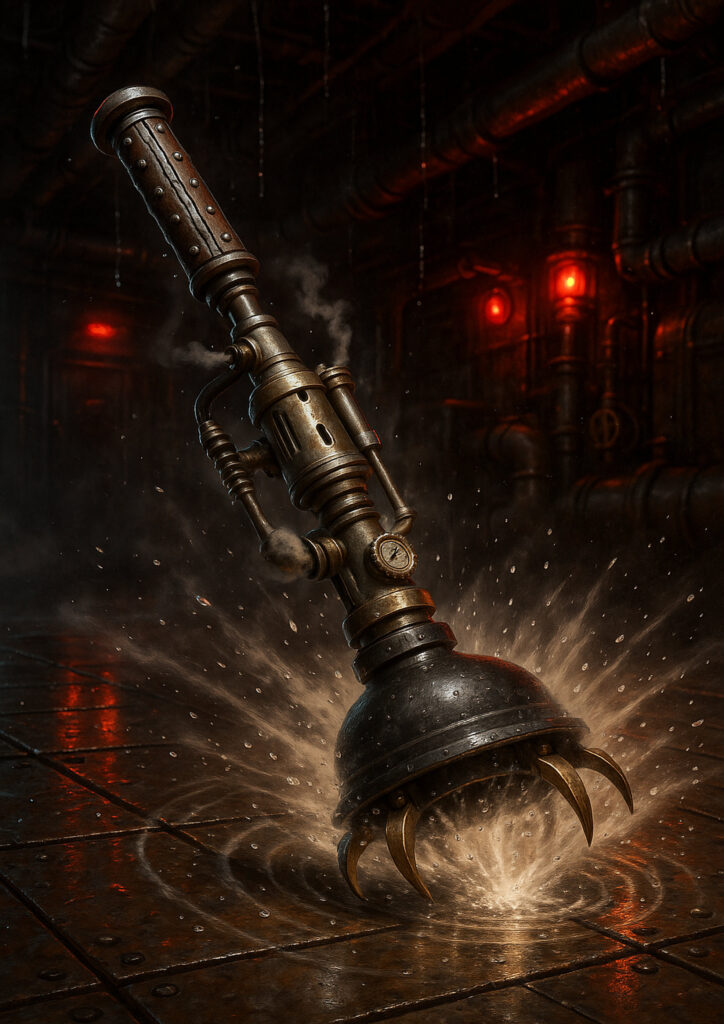 Steampunk everyday object artwork showcasing mechanical craftsmanship and retro-industrial design.