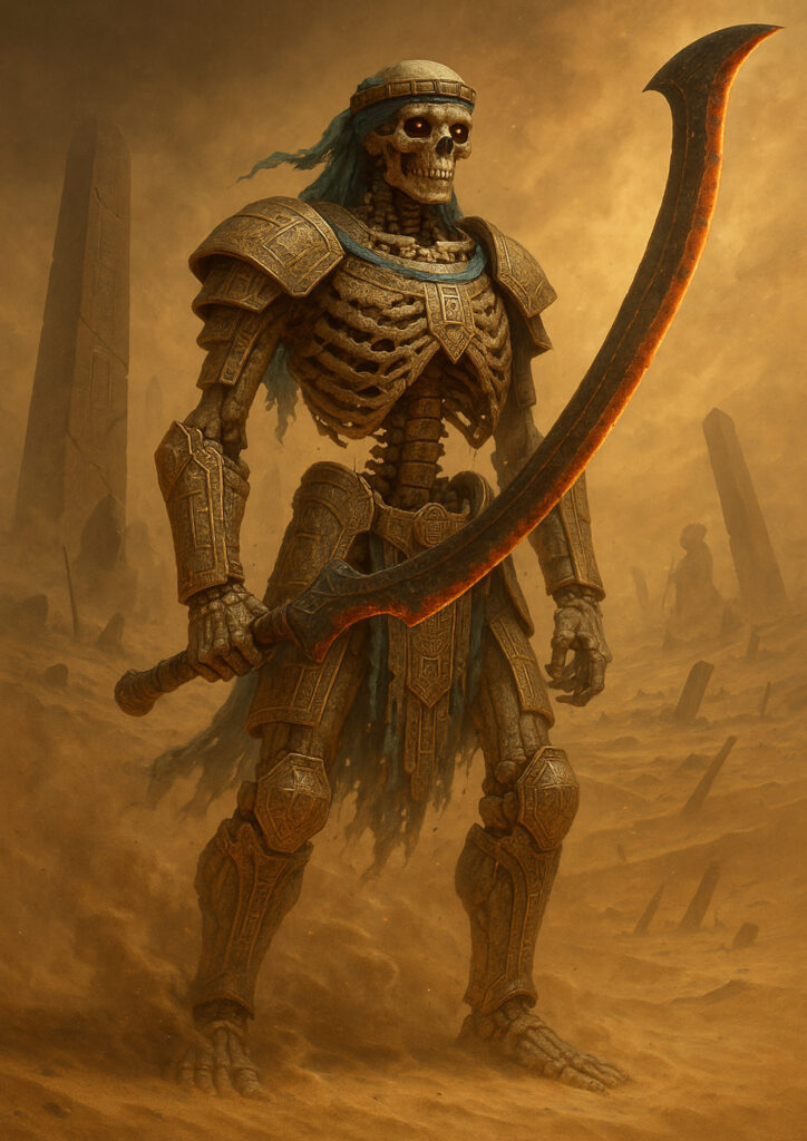 Cinematic warhammer inspired tomb kings illustration