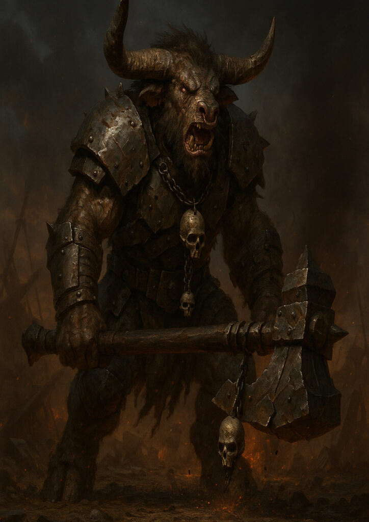 Warhammer inspired beastmen digital fantasy art