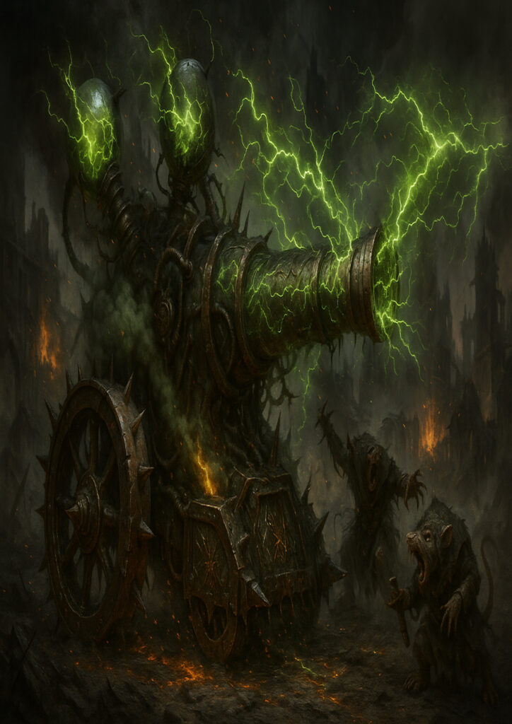 Warhammer inspired skaven warriors dark fantasy artwork