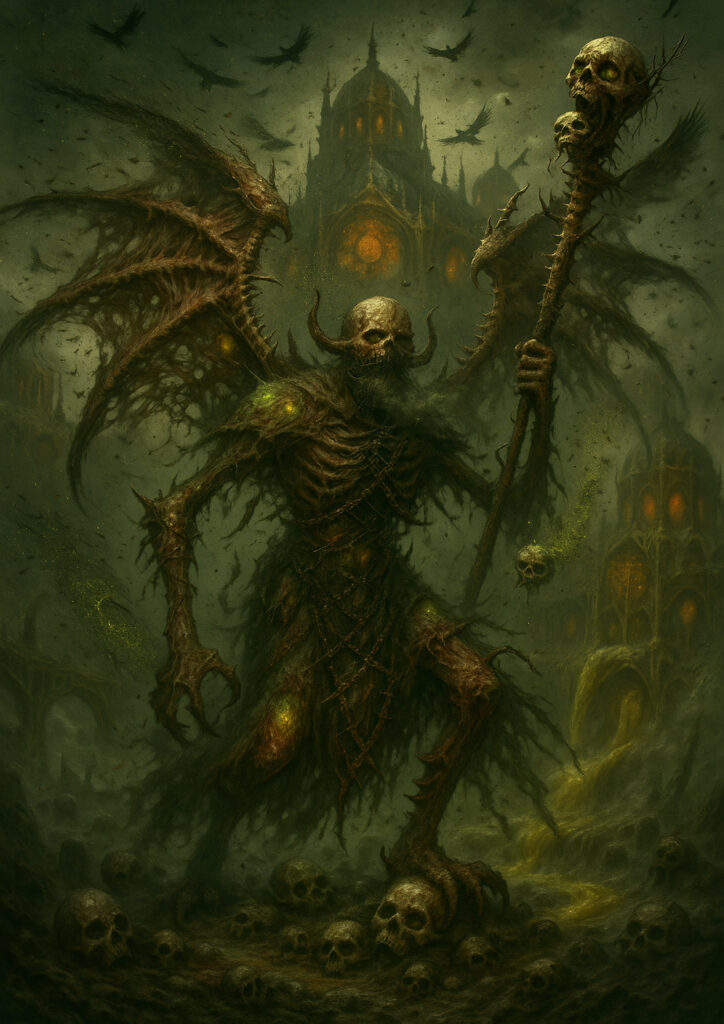 High detail warhammer inspired daemons of chaos characters