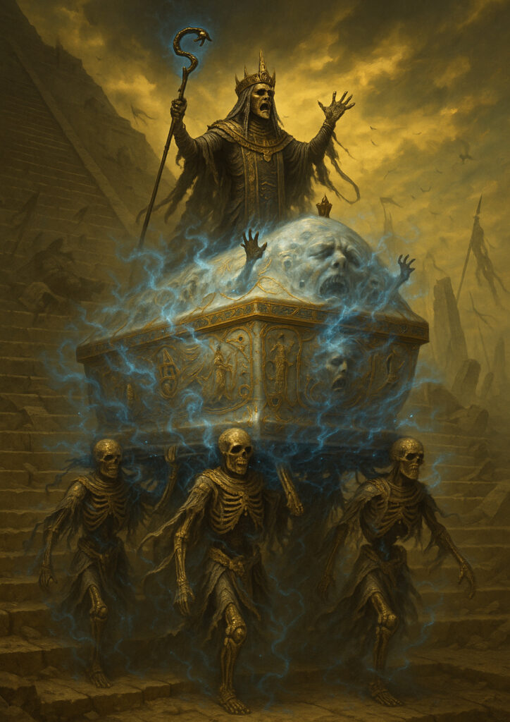 Cinematic warhammer inspired tomb kings illustration
