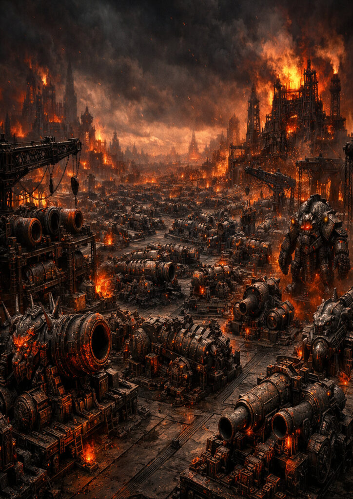 fantasy landscape scene with ancient civilization remains