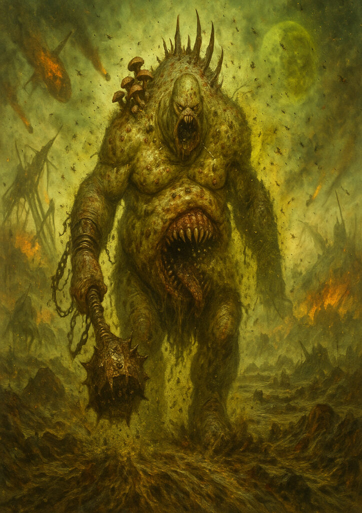 Chaos daemons emerging from the void warhammer inspired