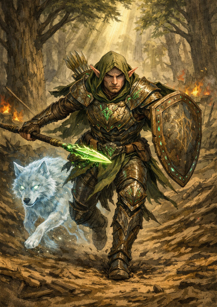 Ancient forest wood elves warhammer inspired artwork