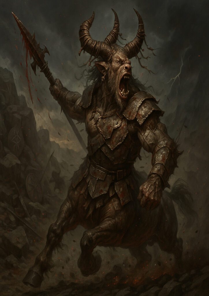 Brutal beastmen army warhammer inspired artwork