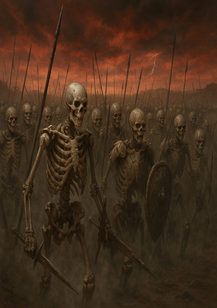 Cinematic warhammer inspired vampire illustration