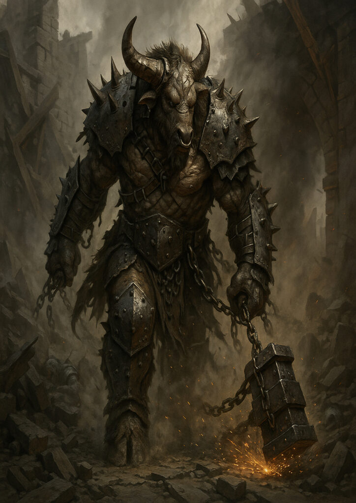 High detail warhammer inspired beastmen characters