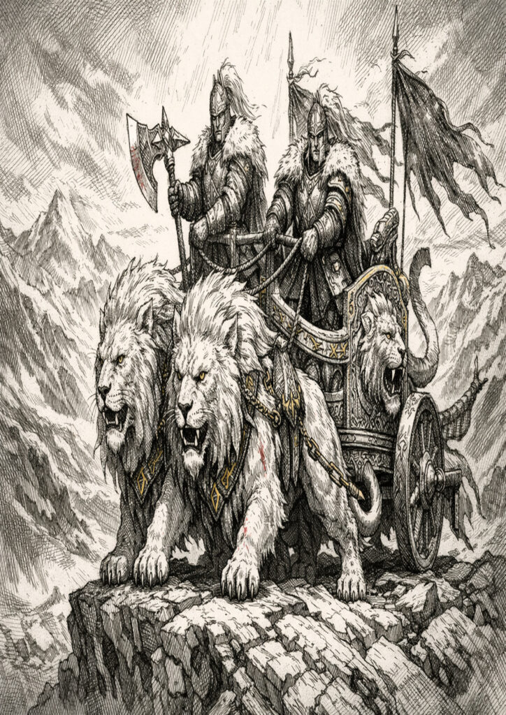 Cinematic warhammer inspired high elves illustration