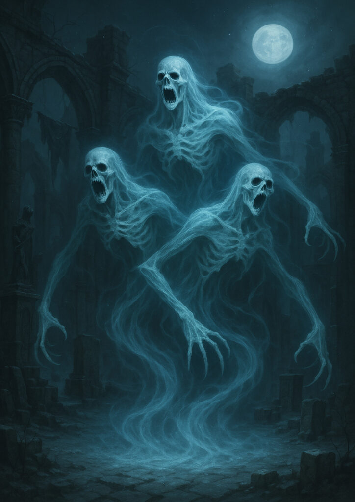 Cinematic warhammer inspired vampire illustration