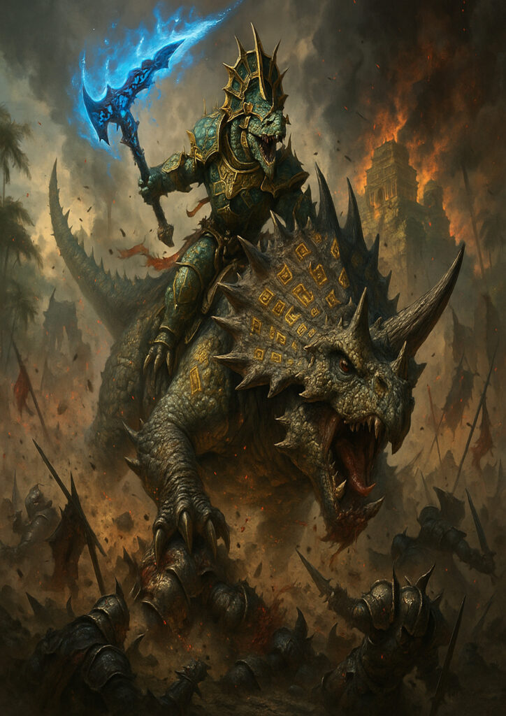 Lizardmen faction inspired by warhammer fantasy style
