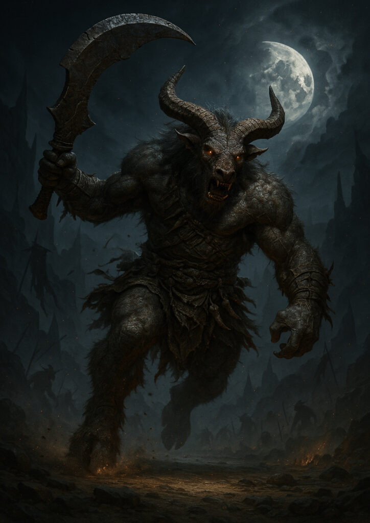 High detail warhammer inspired beastmen characters