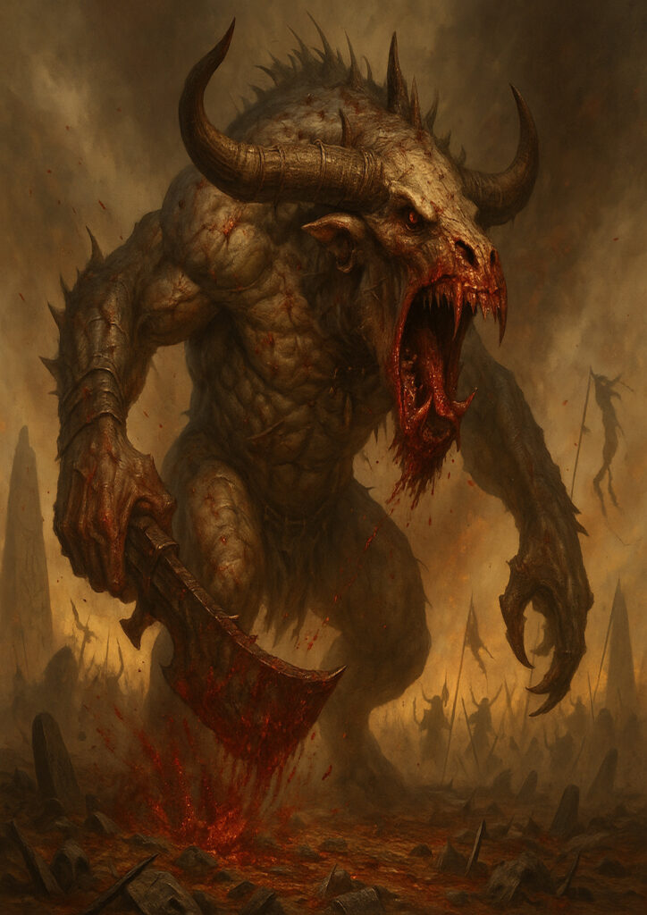 High detail warhammer inspired beastmen characters