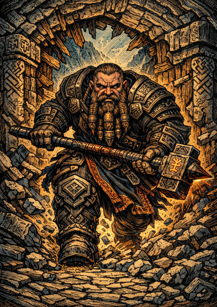 Legendary dwarfs warriors warhammer inspired artwork