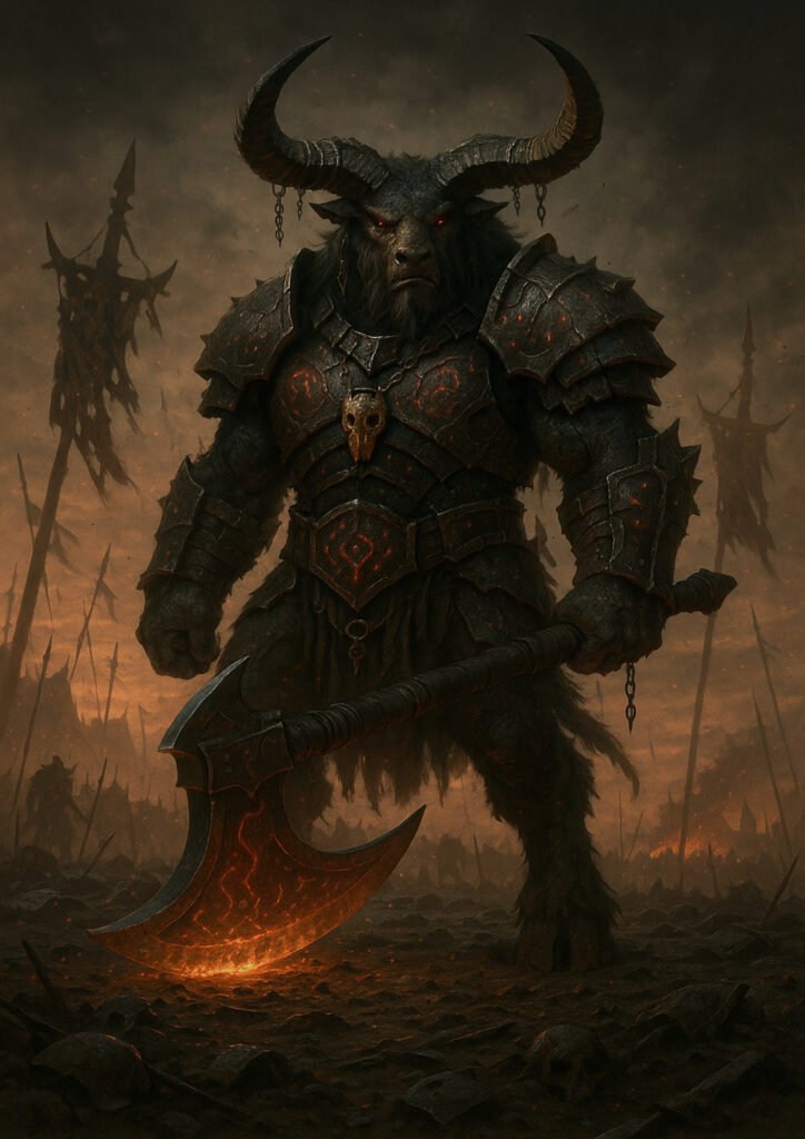 Brutal beastmen army warhammer inspired artwork