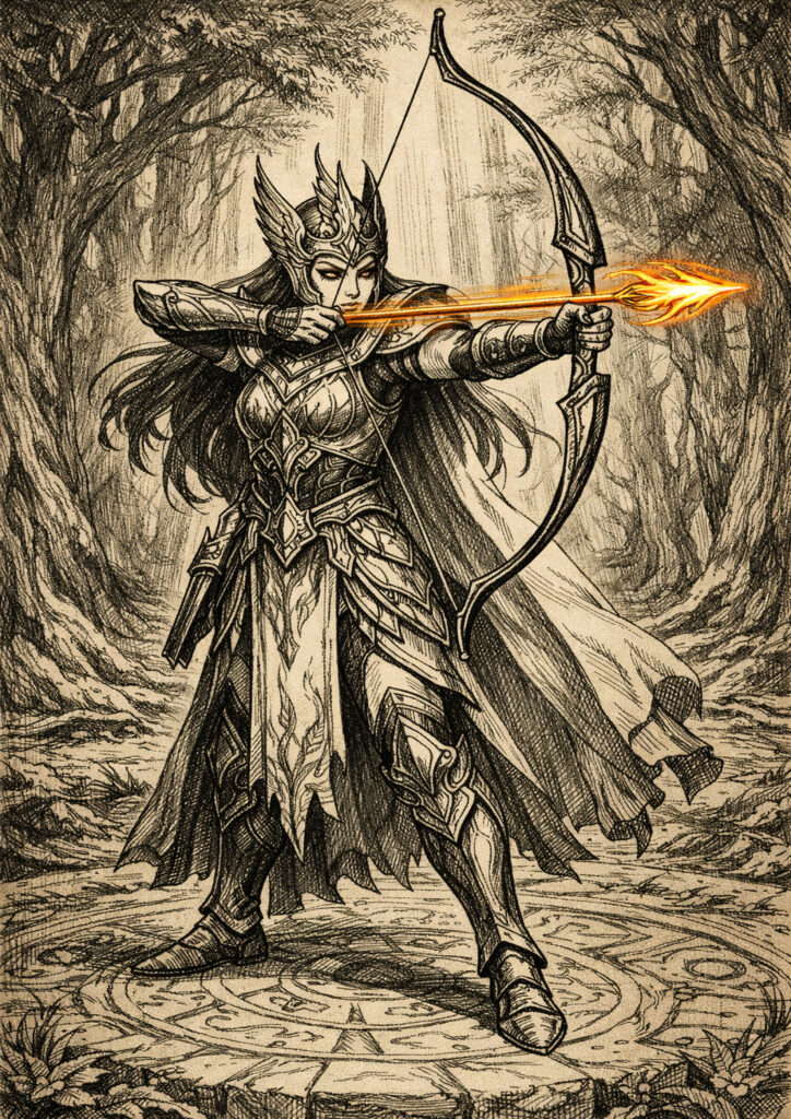 Elegant high elves with warhammer fantasy influence