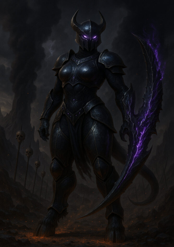 Cinematic warhammer inspired daemons of chaos illustration