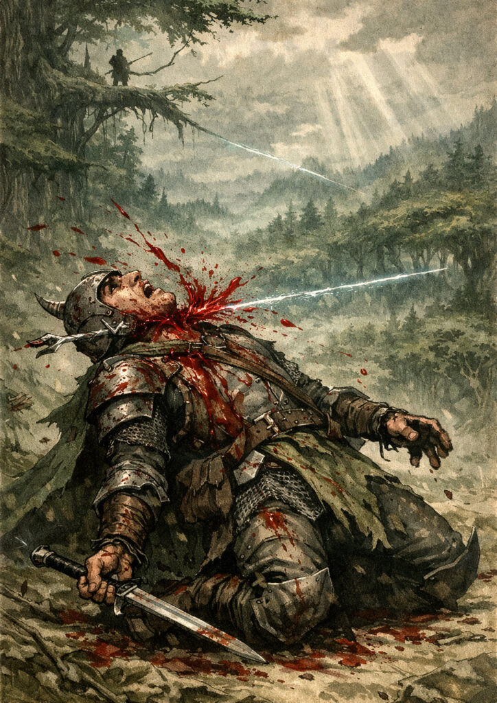 Cinematic warhammer inspired wood elves illustration