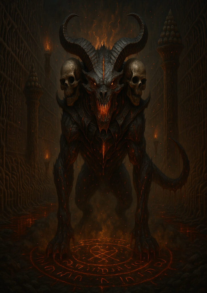 Dark fantasy daemons of chaos with warhammer influence