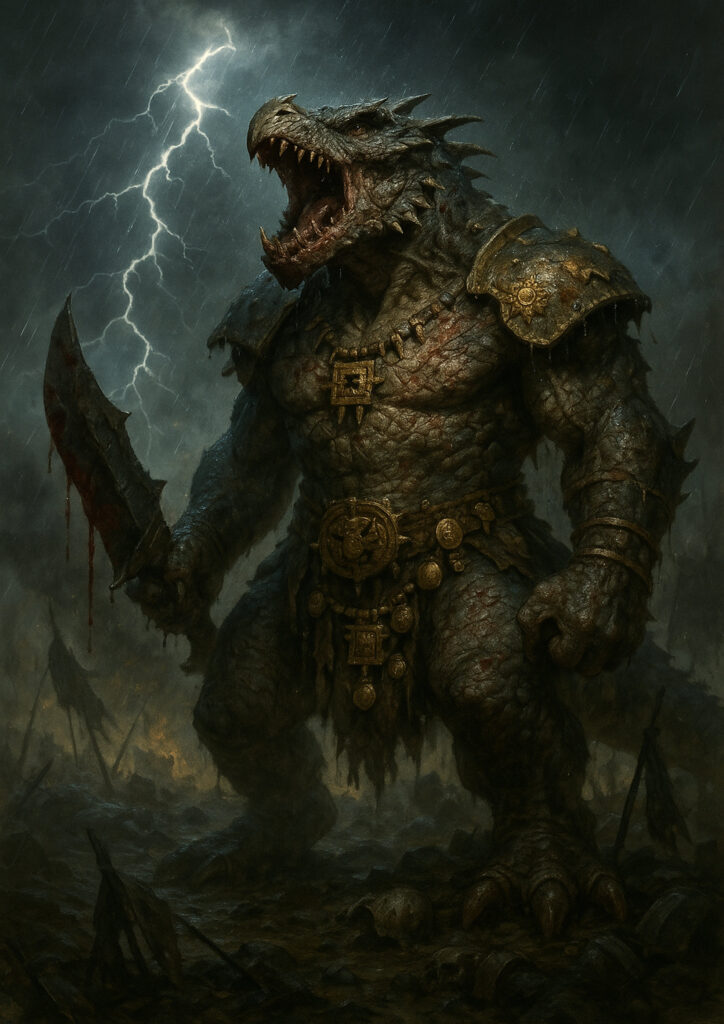 Ancient lizardmen warriors warhammer inspired art