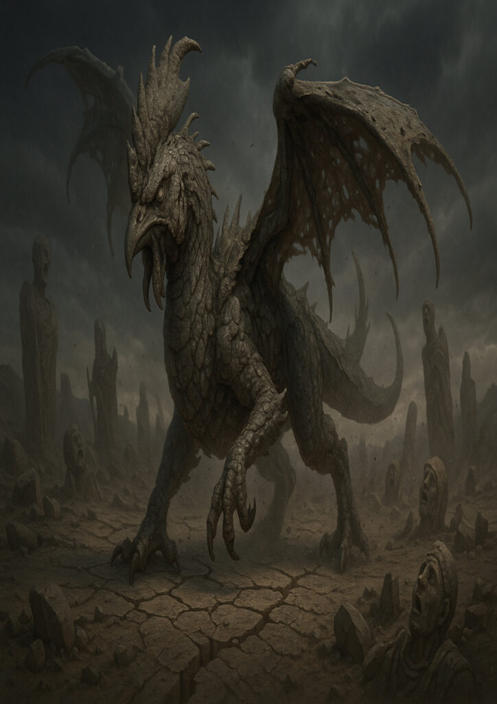 Dark fantasy beastmen with warhammer influence