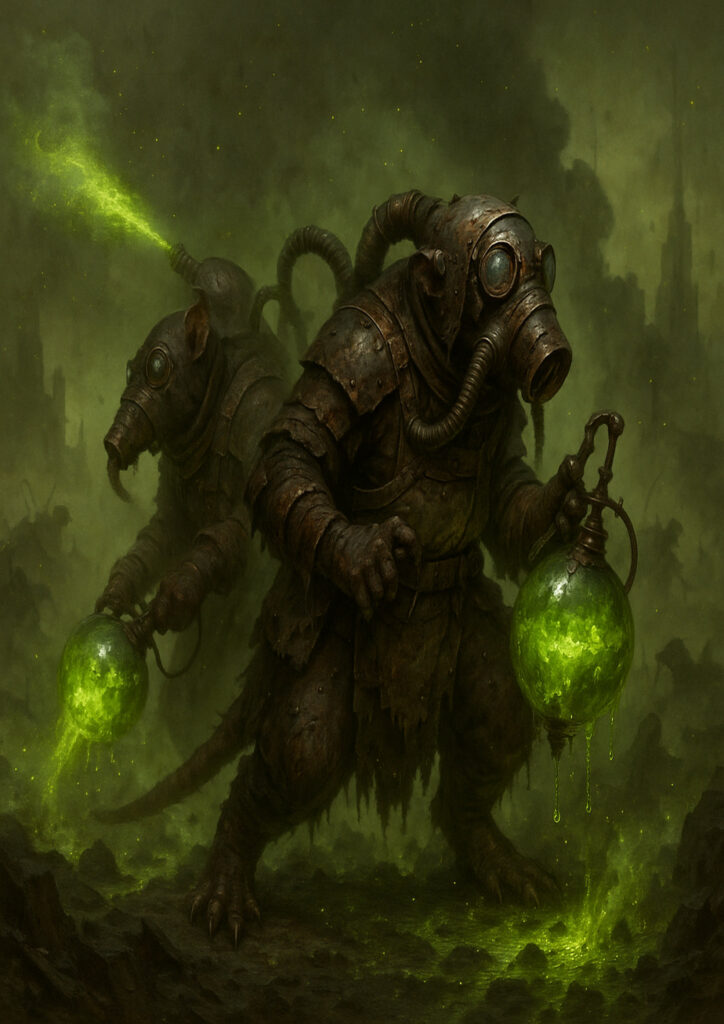 High detail warhammer inspired skaven characters