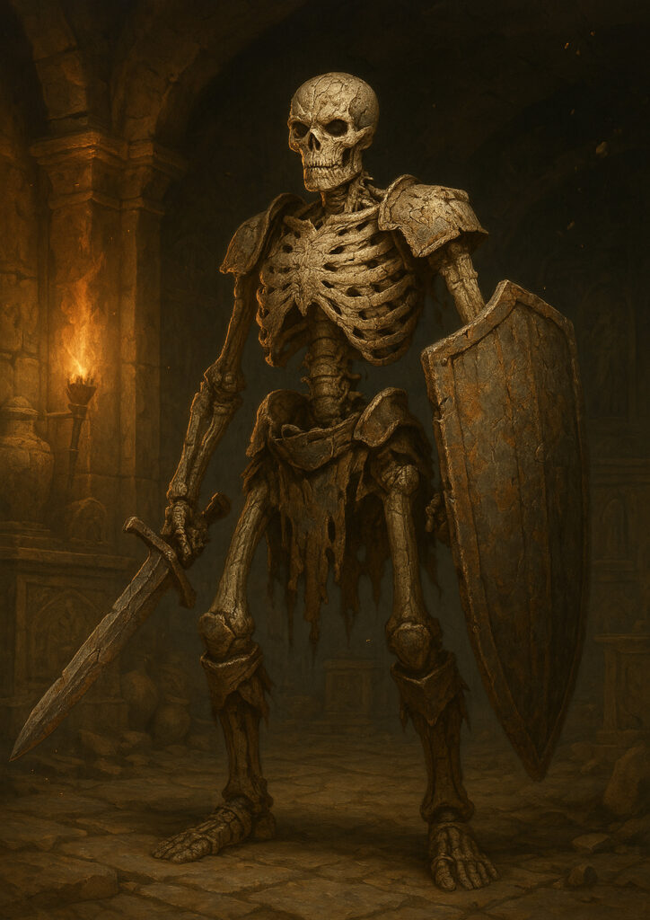 Epic warhammer inspired vampires battlefield scene