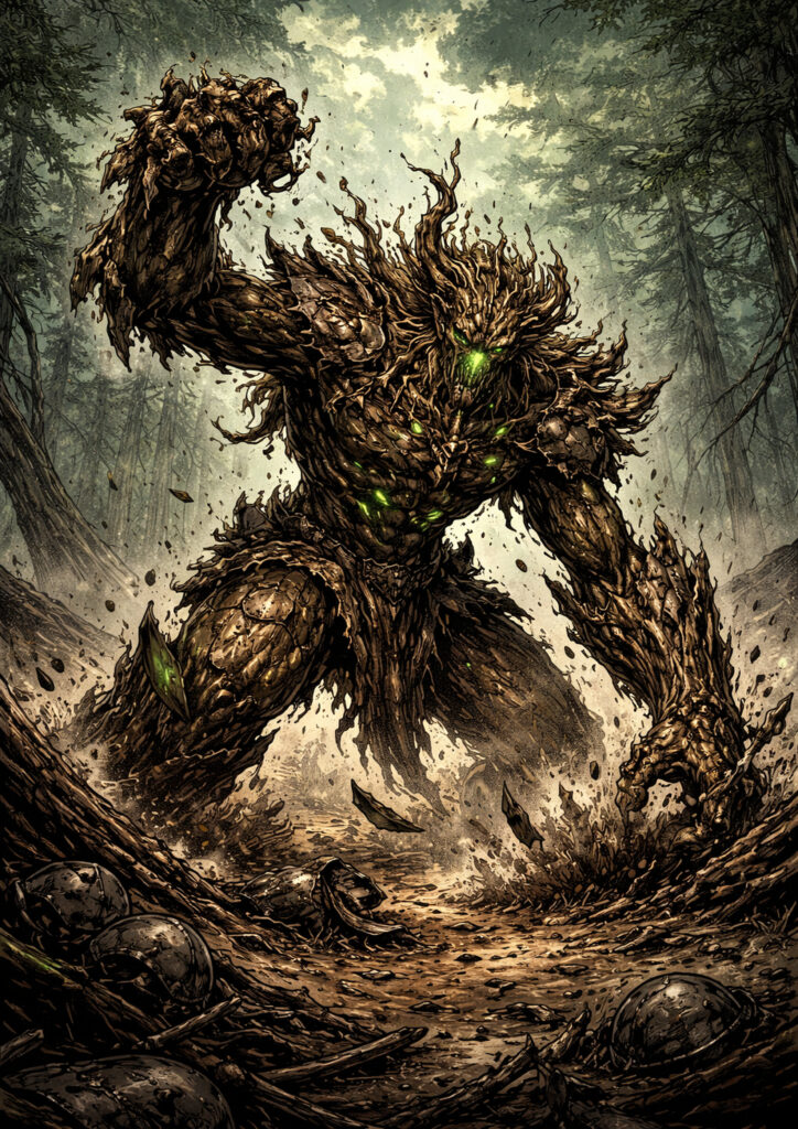 Forest wood elves with warhammer fantasy influence