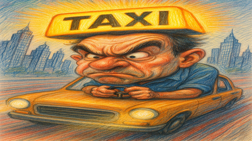 Humorous caricature artwork inspired by everyday observations and human character