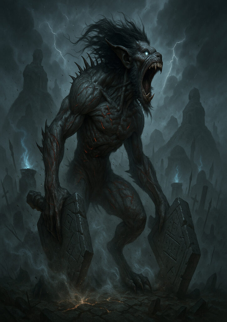 Epic warhammer inspired vampires battlefield scene