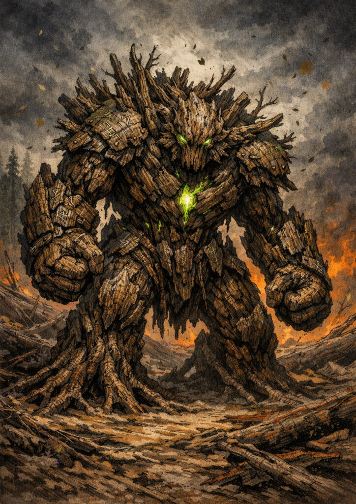 Forest wood elves with warhammer fantasy influence